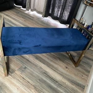 Suede Bench and two bar stools!